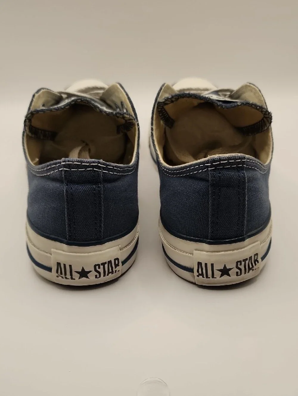 Old Converse All Star Low Top Sneakers — Navy Blue & White, 2012